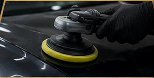 Professional machine polishing of vehicle paint